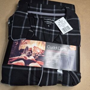 Cuddl Duds Black Plaid Pajama Set 3039